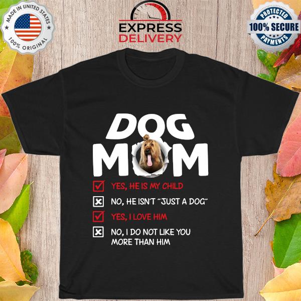 Briard Dog Mom yes he is my child I love him shirt